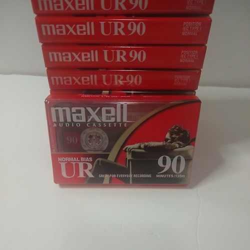 NEW MAXELL Audio Cassette Box 10 Tapes Normal Bias UR 90 Type I Normal Vintage - Picture 2 of 3