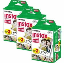 60 Sheets New Fujifilm Instax Instant Film For Mini 8-9 & Fuji Mini 11-12 Camera