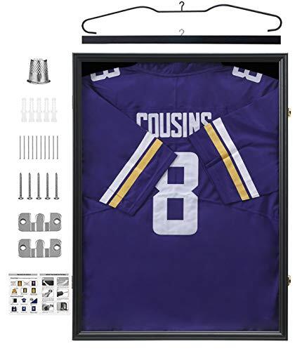 Jersey Frame Display Case Large Frames Shadow Box Lockable with UV Protection...-image