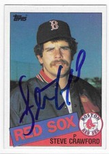 STEVE CRAWFORD 1985 TOPPS AUTOGRAPHED SIGNED # 661 BOSTON RED SOX