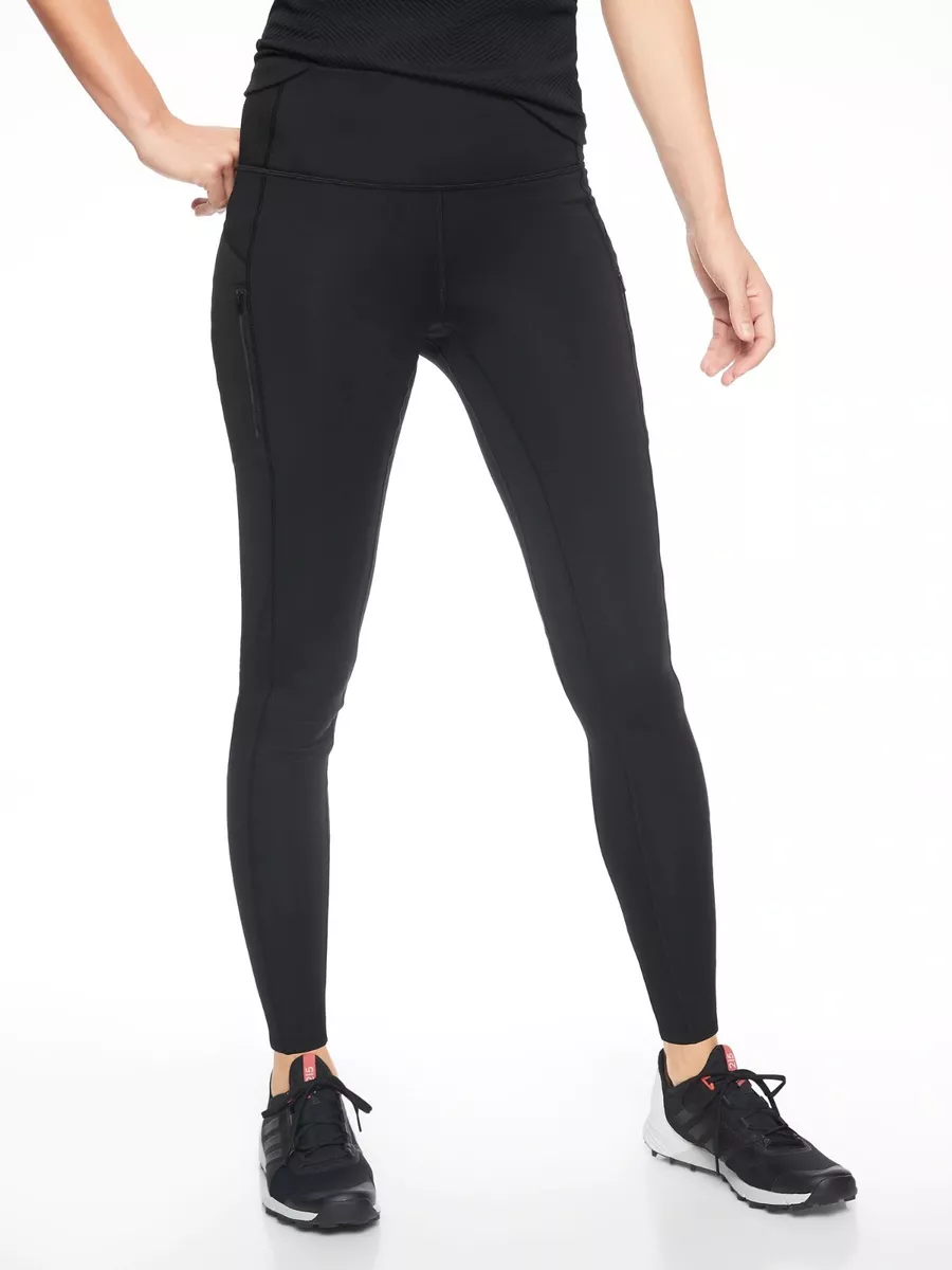 Athleta PrimaLoft Ridge Tight- Black $98 SIZE M #353816 O0308