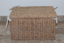 Cestino con coperchio Bauletto in Vimini cucina bagno camera salotto 36X24XH21