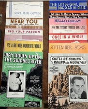 Lot Of 12 Vintage Sheet Music 1930s To 60s