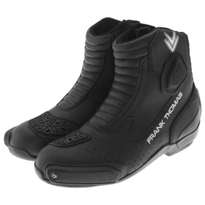 Frank Thomas Torque Short Motorcycle Boots Ankle Biker Black