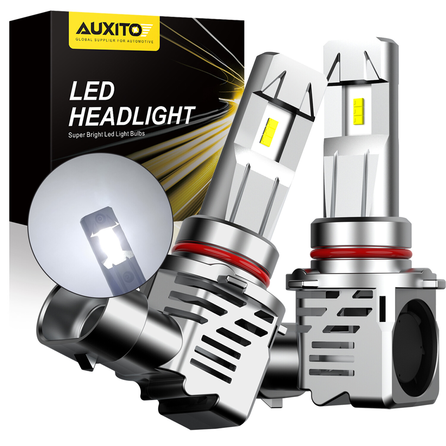 AUXITO 9005 HB3 LED CAR Headlight Kits High BEAM 6000K Lamp Super Bright 9000LM