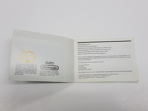 Ghostbusters II Authentic Nintendo Game Boy Manual Only * - Picture 5 of 12