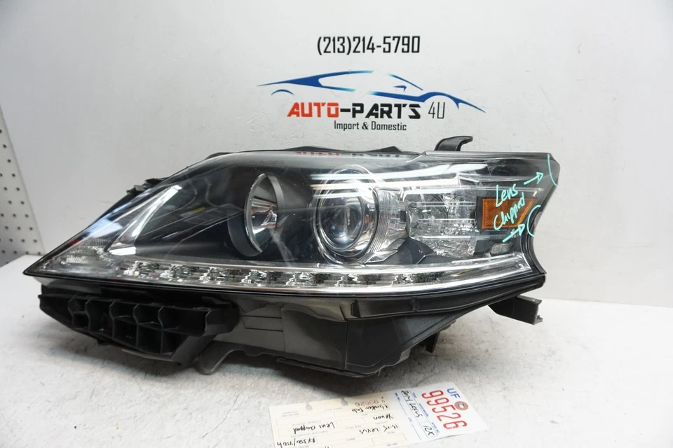 Lente astillada 2013-2015 LEXUS RX350 RX450h FARO XENÓN IZQUIERDO OEM 2014 UF99526 Foto 2 de 4