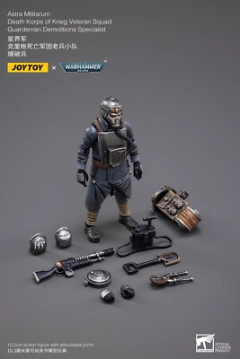 Figurine JoyToy Warhammer 40K Death Korps Of Krieg Veteran Squad 1/18 - Peinte Neuve