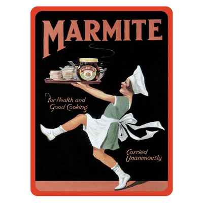 Blechschild Marmite Chef A4 12x8 Aluminium