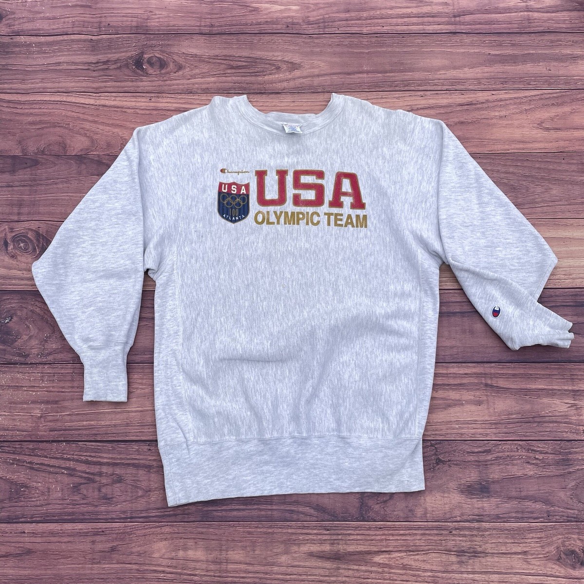 90s Vintage Team USA Olympic Embroidered Champion Reverse Weave 