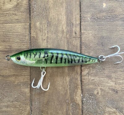 2026 Mirrored - 1  green Mackerel  /topwater Stick bait  TUNA ,GT, KING FISH