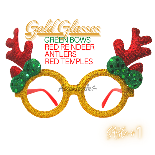Merry Christmas! Novelty Frames Sun-Glasses Reindeer Festive Party Adults Kids - Picture 9 of 15