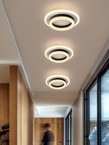 12W LED Ceiling Light Fixture Corridor Round Acrylic Lamp Surface/Flush Mounted - Picture 3 of 20