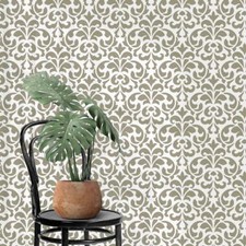 Lazenza Damask Wall Stencil - Craft Airbrush Painting Wall Mylar Reusable