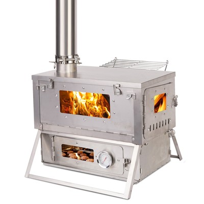 Woods Walker Titanium hot Tent wood Stove with OVEN folding new UK stock |  eBay
