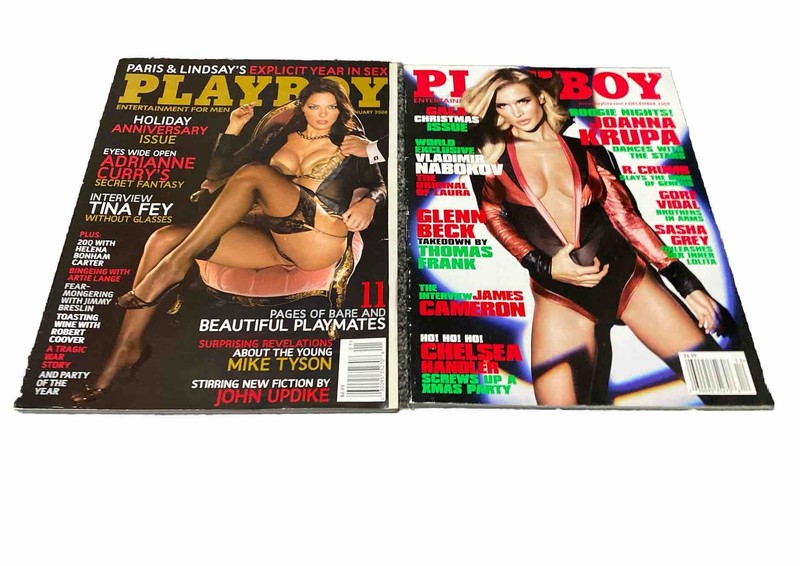 Playboy Magazine: Dec. 2009 January 2008 (lot of 2) JOANNA KRUPA ADRIANNE CURRY