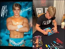 Brad Baylor Signed Metallic 8x10 Proof Promo WWE ID NXT EVOLVE AEW CAP