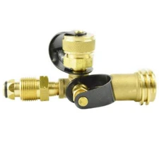 	Stanbroil Propane Brass Tee with 4 Port Adapter for Motorhomes Tank RV	
