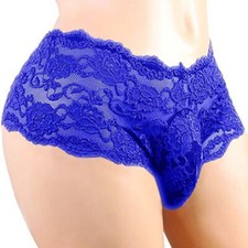 Mens Sexy Lace Thong G-String Briefs Sissy Panties Underwear Lingerie