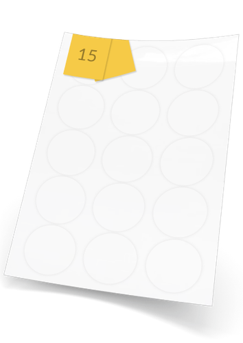 Round Laser Gloss White Printing Labels. Glossy, Shiny, high gloss A4 Stickers - Picture 8 of 10