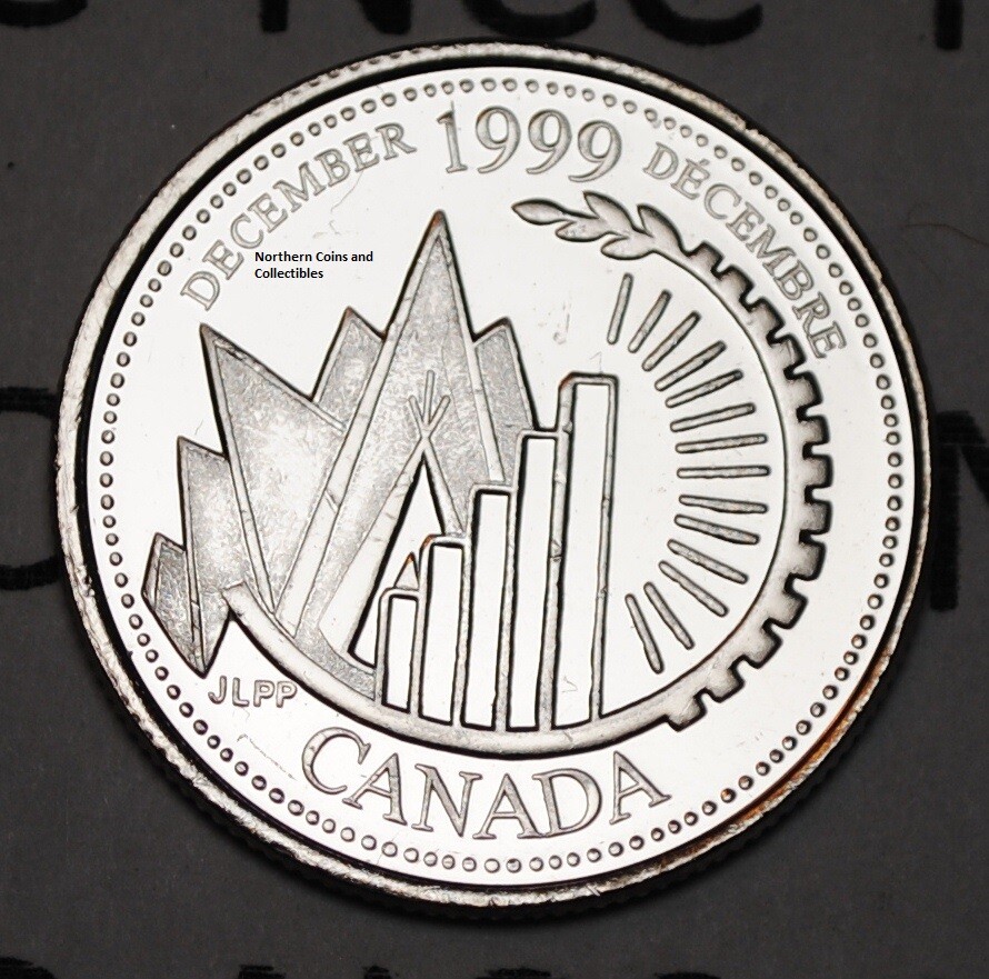Canada 1999 December 25 cents UNC Millenium Series Canadian