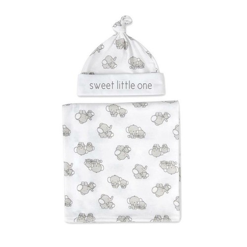 2pcs Newborn Baby Cute Floral Animal Swaddle Wrap Receiving Blanket with Hat Set - Afbeelding 21 van 26