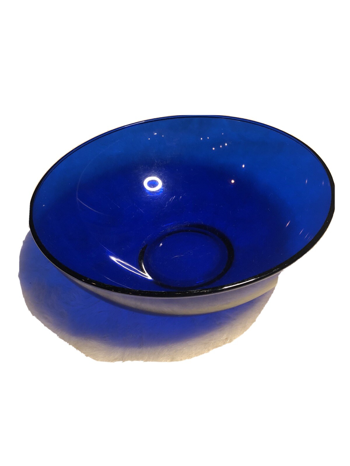 Large Mid20th Century Cobalt Blue Glass Salad Bowl, ART GLASS eBay