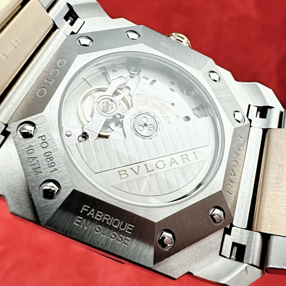 🔥BVLGARI Octo Solo Tempo BGO38S 102118 BGO38SPG Caja dorada y papeles 2021🔥 Foto 2 de 4