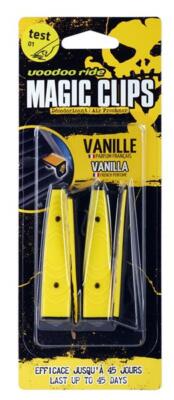 Duftclips Autoduft Air fresher Voodoo Ride MAGIC CLIPS Vanilla 4 Stück