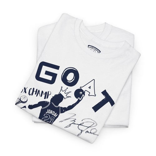 GOAT -Tee to match Air Jordan Retro 6 Olympic Sneakers.WHITE/NAVY Olympic Tee - Picture 6 of 19