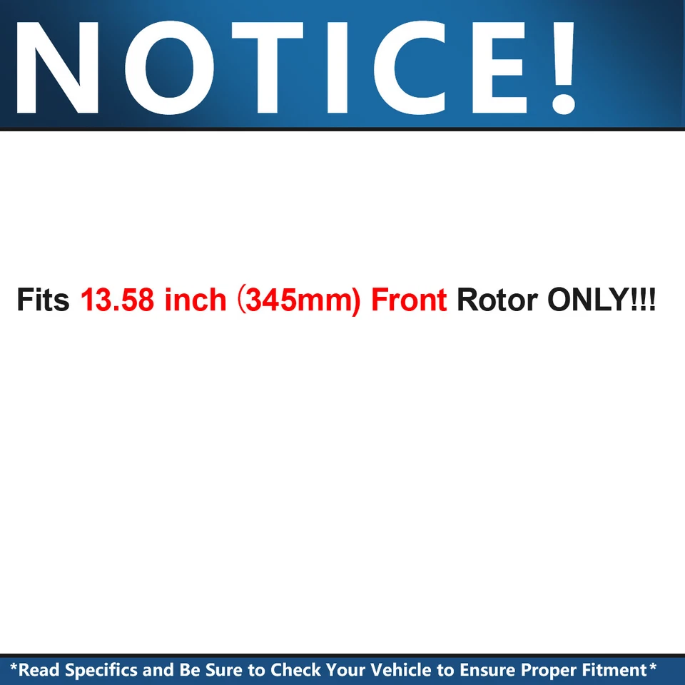 13.58'' Front Drilled Rotors Brake Pad for Chrysler 300 Dodge Challenger V8 5.7L - Image 3 of 4