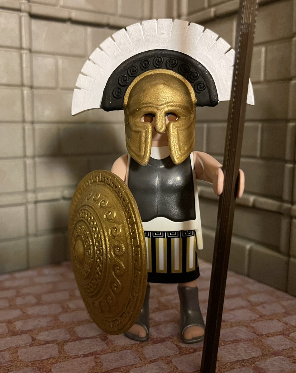 Playmobil Personalizzato: Guerriero Greco/Spartano – Fatto A Mano In Spagna - copertina