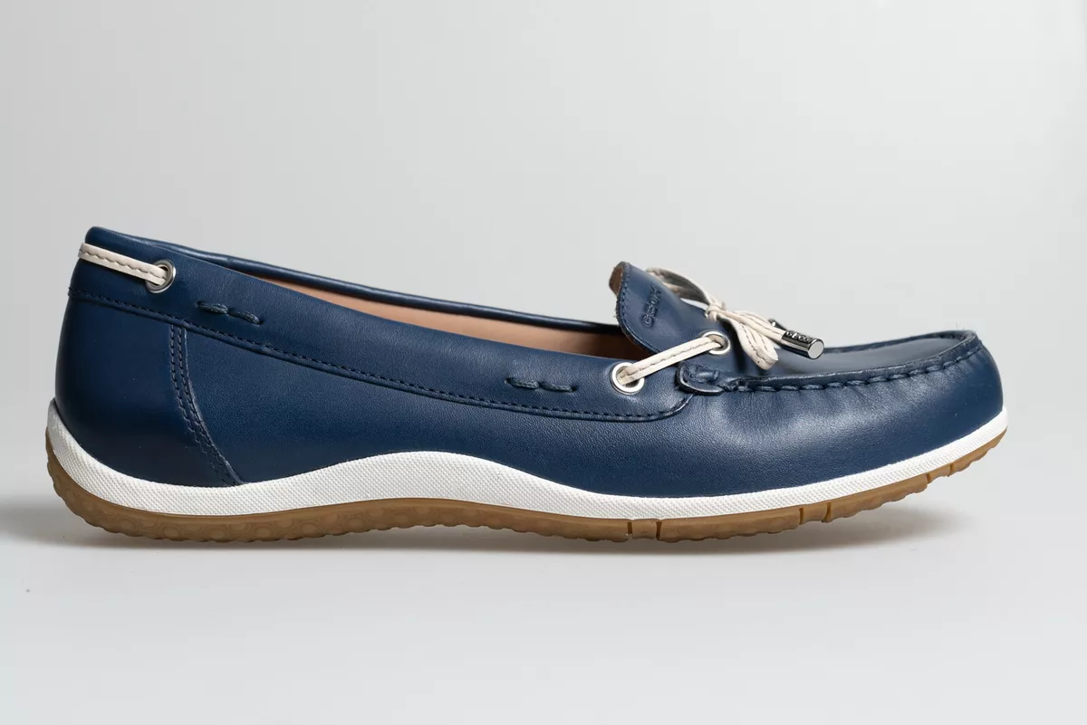 Geox Vega Leather Loafers Women Blue Navy size uk 4 and 7