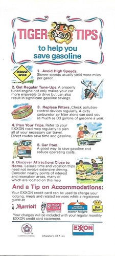 1976 EXXON OIL Road Map ALABAMA GEORGIA Atlanta Mobile Savannah Montgomery Tiger - Picture 2 of 4