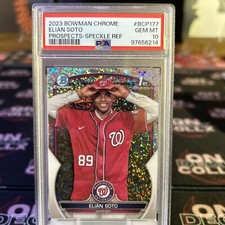 Elian Soto 2023 Bowman 1st Speckle /299 PSA 10