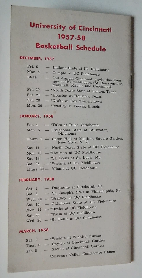 1957 1958 Cincinnati U Basketball Media OSCAR ROBERTSON Connie Dierking Royals - Image 4 of 4