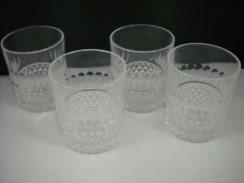 Kristall Criss-Cross & Olive Double Old Fashion On the Rocks Gläser 4er Set