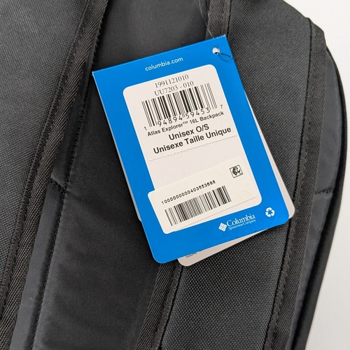 Columbia Atlas Explorer 16L Mochila Unisex Negra Senderismo Paquete de Día Nuevo con Etiquetas - Imagen 6 de 8