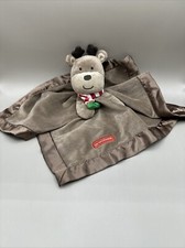 EUC Carters Lovey Plush Rattle Reindeer Silky Blanket My 1st Christmas Soft Warm
