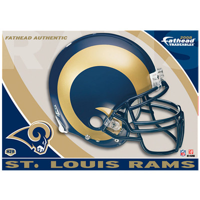 2008 stl slam pro football helmet St Louis Rams Helmet Fathead Tradeable 2008 NFL H29