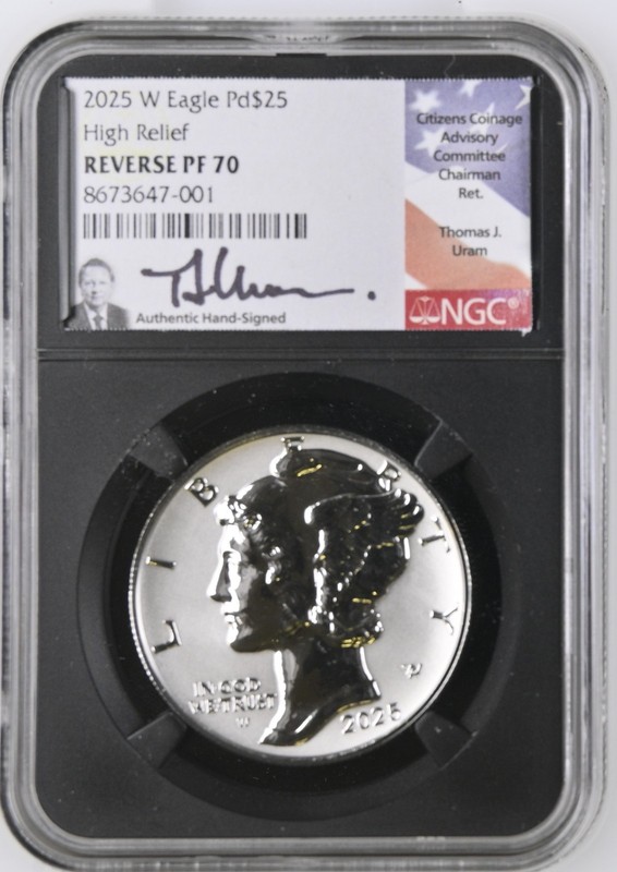 2025 W $25 Palladium Eagle NGC PF-70 REVERSE PROOF HIGH RELIEF URAM SIG!!