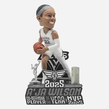 A'ja Wilson Las Vegas Aces 2025 Co-Defensive Player Of The Year & MVP Bobblehead