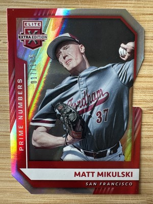 Matt Mikulski 2021 Panini Elite Extra Edition Prospect Prime Numbers RED /105