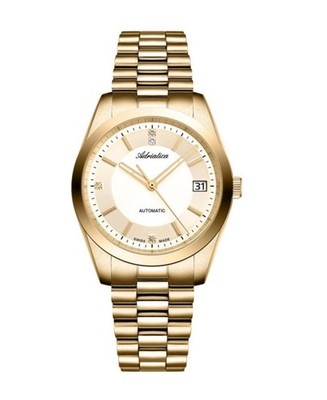 ADRIATICA Women Automatic Casual Watch Classic Dress Gold color Dial Waterproof