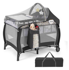 4-in-1 Foldable Nursery Center with Full-Size Infant Bassinet  Diaper Changer