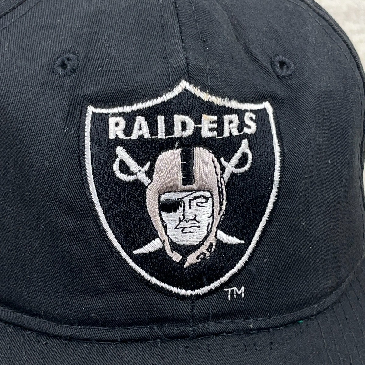 Vintage Oakland Raiders Hat Cap Snapback 90s Starter Black