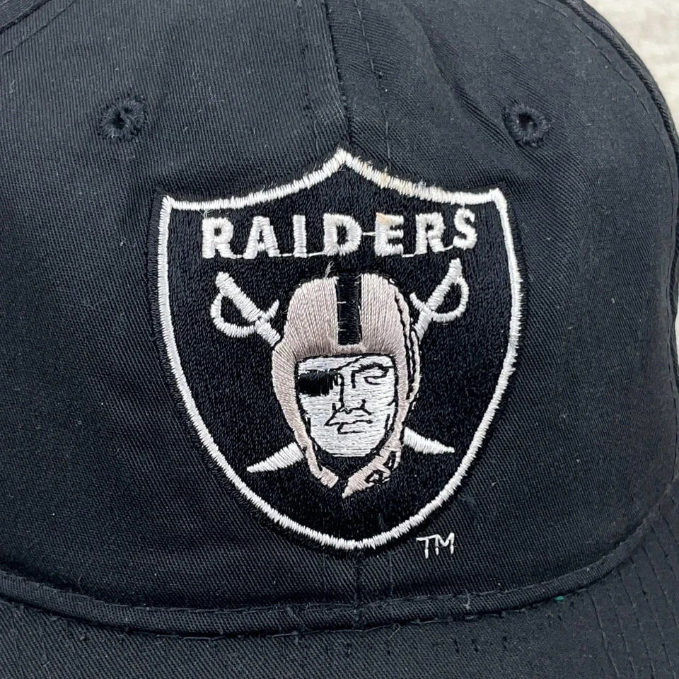 De colección Oakland Raiders Gorra Gorra Snapback Años 90 Starter Negro Sarga Shied LA Para Hombres Foto 4 de 4