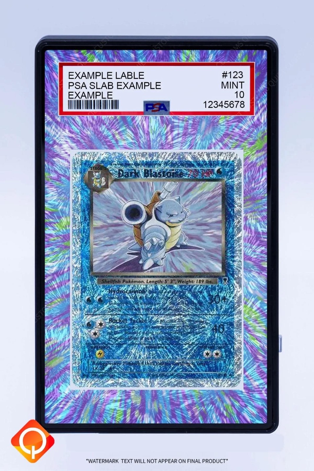 Dark Blastoise 4/110 Legendary Pokemon Extended Artwork For PSA CGC BGS or TAG