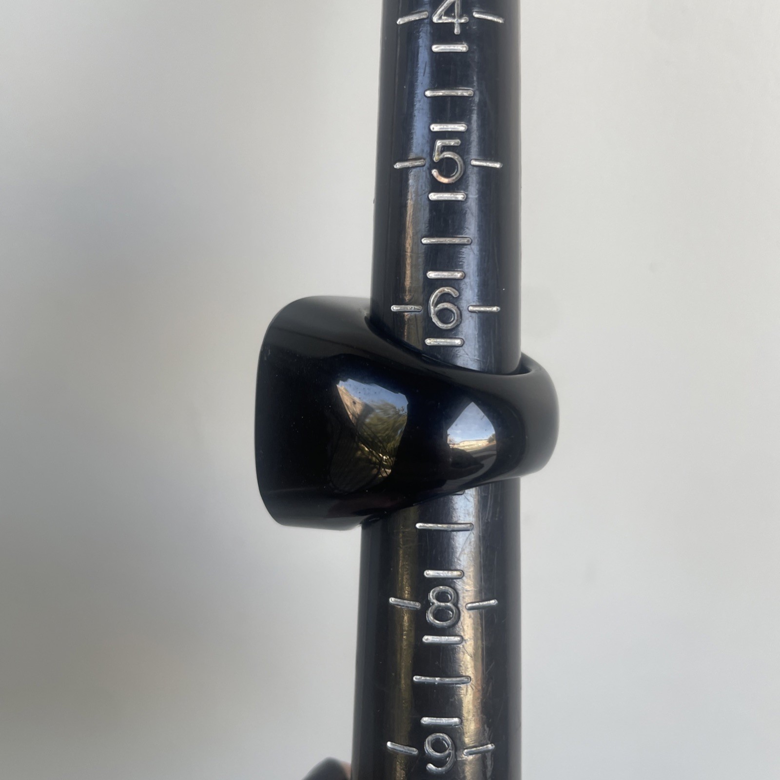 Solid  Black  Ring Size 7 - image 3