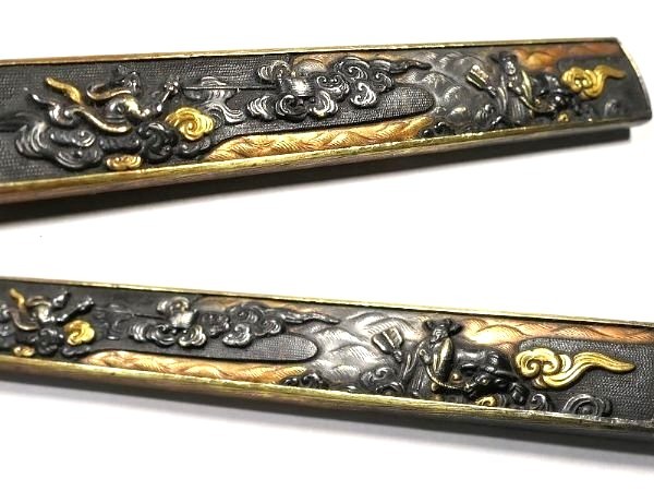 Kozuka Edo Japan antique Tosogu Sword Fittings A Grade Upper